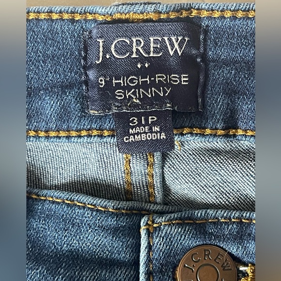 *EUC* J. Crew Factory 9” High Rise Button Front Fly Jean in Windward Wash / 31P - Picture 4 of 10